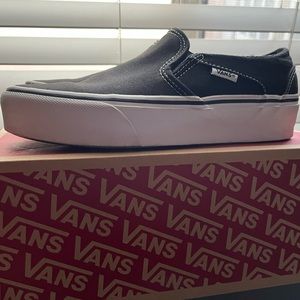 Black Asher Platform Vans